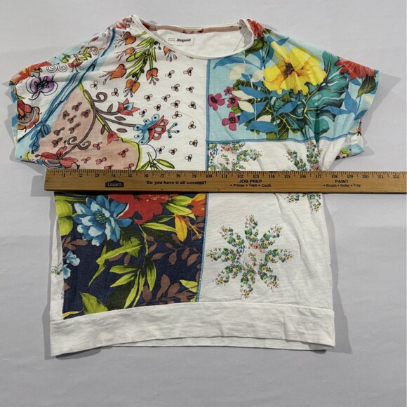 Desigual 'COPENHAGUE' Graphic Print Floral Cotton Tee T-shirt Girls Sz 13/14 - Picture 4 of 12